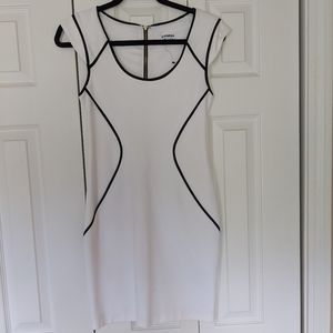 Express Fitted White Dress